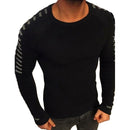 Lange Geplooide gebreide Pullover Voor heren