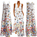 Vlinder Mouwloze Maxi Jurk