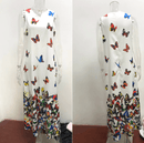 Vlinder Mouwloze Maxi Jurk